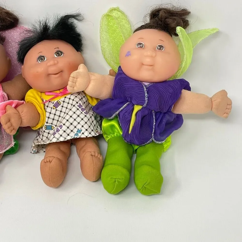 Cabbage Patch Kids Rose Garden Fairy Kayly Iris & Brandi Rose Lot of 3 Dolls 8”